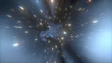 震撼粒子穿梭动感宇宙星空虫洞背景pr视频的预览图
